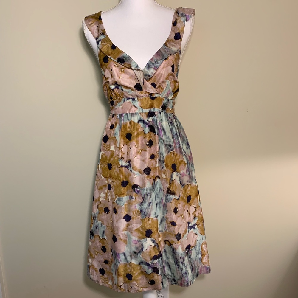 Theory silk floral dress